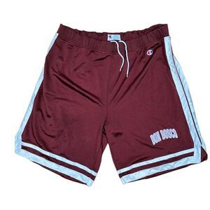 Champion Vintage Basketball Shorts Don Bosco Burgundy White Men's Size XXL